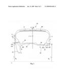 TIRE WITH SEATS OF UNEQUAL DIAMETERS AND REVERSE AXIAL OFFSET IN AN INFLATED STATE diagram and image