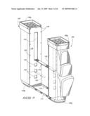 Golf bag motorcycle transport system diagram and image