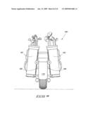 Golf bag motorcycle transport system diagram and image