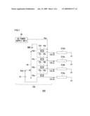 POWER SUPPLY DEVICE AND LIGHT-EMITTING DEVICE AND ELECTRONIC EQUIPMENT USING SUCH POWER SUPPLY DEVICE diagram and image