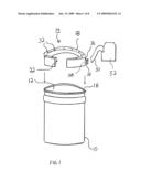 Particulate collector for mixing container diagram and image