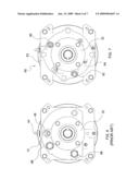 Two-piece bearing housing for a centrifugal pump diagram and image