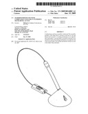 Tethered writing pen with combination lock for un-tethering or ink refill access diagram and image