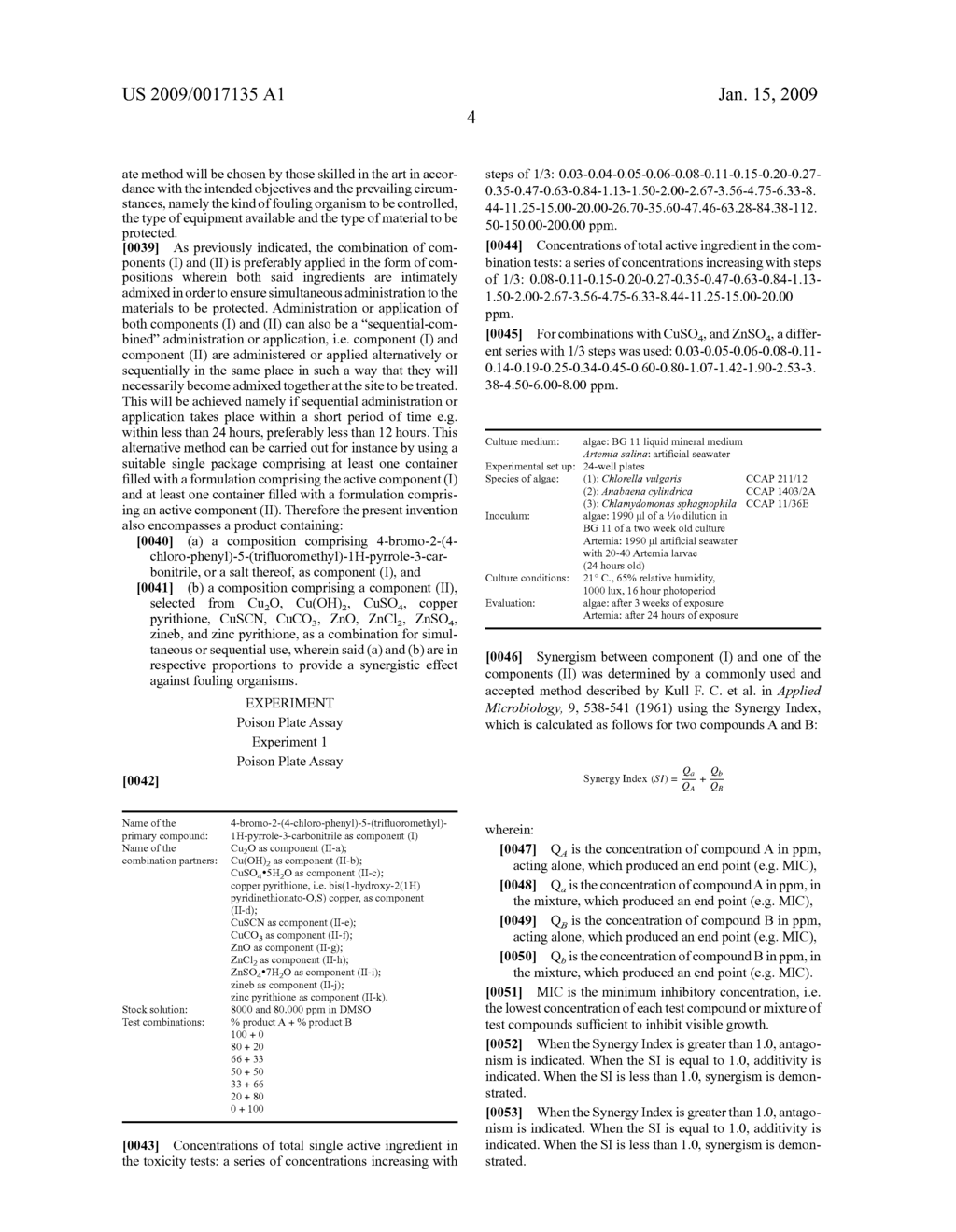 COMBINATION OF 4-BROMO-2-(-4-CHLOROPHENYL)-5-TRIFLUOROMETHYL)-1h-
PYRROLE-3-CARBONITRILE AND METAL COMPOUNDS - diagram, schematic, and image 05