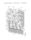 Connector with uniformly arrange ground and signal tail portions diagram and image