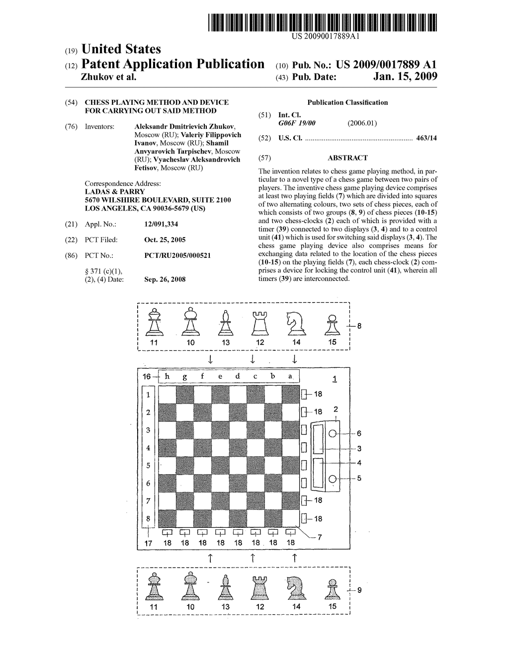 CHESS PLAYING METHOD AND DEVICE FOR CARRYING OUT SAID METHOD - diagram, schematic, and image 01