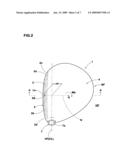 Wood-type golf club head diagram and image