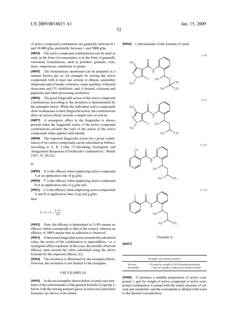 Synergistic Fungicidal Active Combinations - diagram, schematic, and image 53