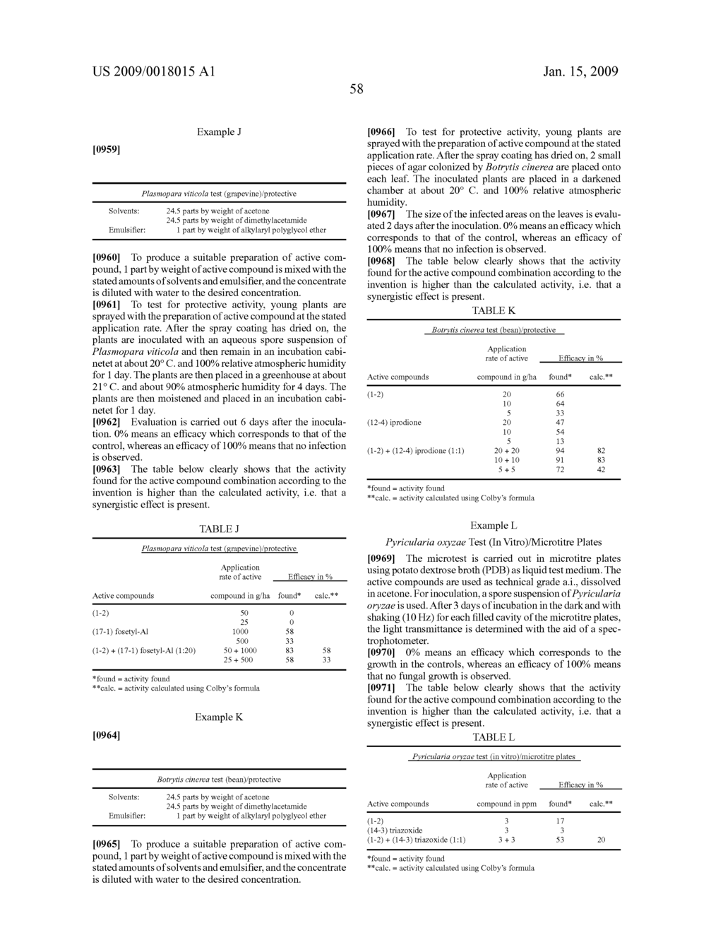 Synergistic Fungicidal Active Combinations - diagram, schematic, and image 59