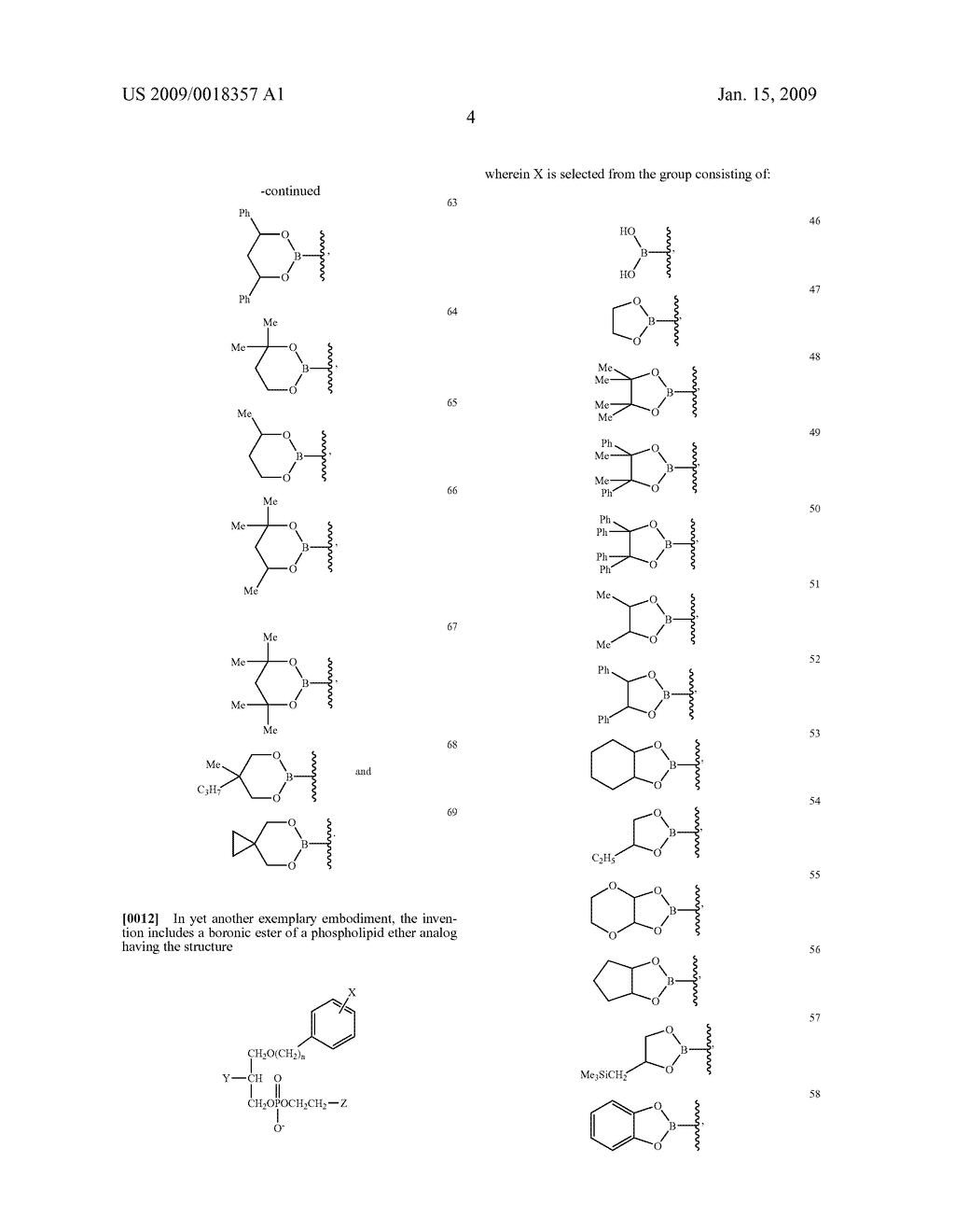 Compositions of phospholipid ether boronic acids and esters and methods for their synthesis and use - diagram, schematic, and image 12