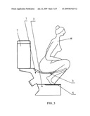TOILET APPARATUS PROVIDING A USER WITH A PHYSIOLOGICALLY NATURAL POSITION DURING BOWEL MOVEMENT diagram and image