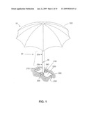 UMBRELLA HOLDER AND SHOVEL COMBINATION diagram and image