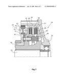 Construction machine, as well as clutch for switching the power flow diagram and image