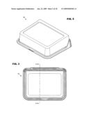 Tilted cake container system diagram and image