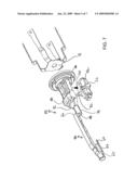 Actuator pin guide for a fastener driving tool diagram and image