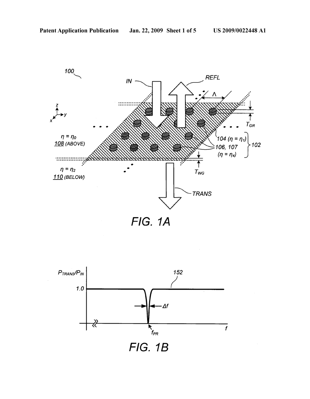 Optical device including waveguide grating structure - diagram, schematic, and image 02