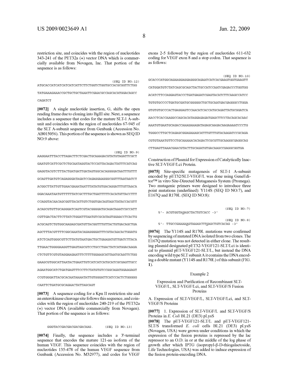 Recombinant proteins containing shiga-like toxin and vascular endothelial growth factor fragments - diagram, schematic, and image 17