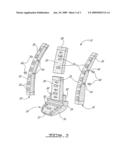 Core assembly for an athletic protective pad diagram and image