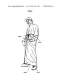 Apparel for protecting lower body from wetness diagram and image