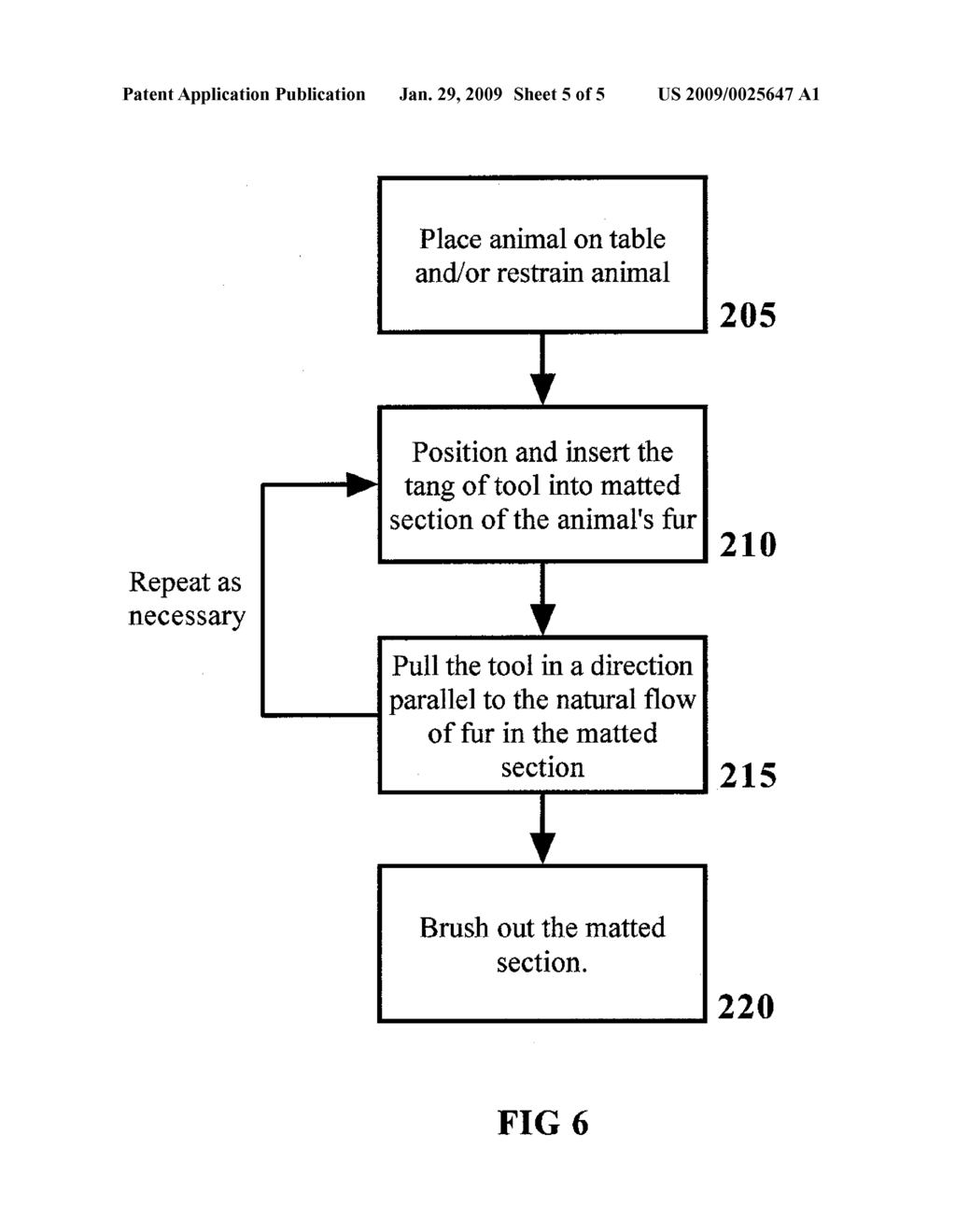 Method of Grooming a Pet and Tool for Cutting Matted Fur - diagram, schematic, and image 06