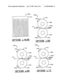 Decorative elements provided with a circular or crimped configuration at point of sale or point of use diagram and image