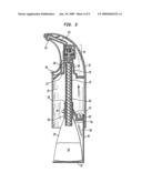 Household liquid dispenser with keyed spout fitment and refill diagram and image