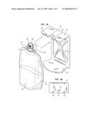 Household liquid dispenser with keyed spout fitment and refill diagram and image