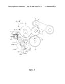 Web separator with reverse rotation mechanism for tissue paper winding machine diagram and image