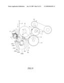 Web separator with reverse rotation mechanism for tissue paper winding machine diagram and image