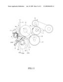 Web separator with reverse rotation mechanism for tissue paper winding machine diagram and image