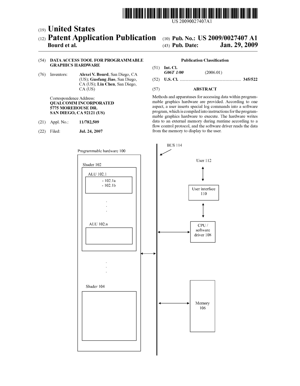 DATA ACCESS TOOL FOR PROGRAMMABLE GRAPHICS HARDWARE - diagram, schematic, and image 01