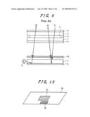 Liquid crystal display device having a prism sheet between first and second light diffusion diagram and image