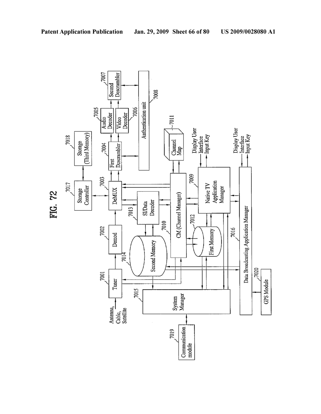 DIGITAL BROADCAST SYSTEM FOR TRANSMITTING/RECEIVING DIGITAL BROADCAST DATA, AND DATA PROCESSING METHOD FOR USE IN THE SAME - diagram, schematic, and image 67