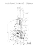 DEVICE FOR PACKAGING AND/OR APPLYING A COSMETIC OR CARE PRODUCT, WITH TRANSLATION DRIVING OF THE PRODUCT diagram and image