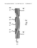 Reinforcing woven fabric and process for producing the same diagram and image