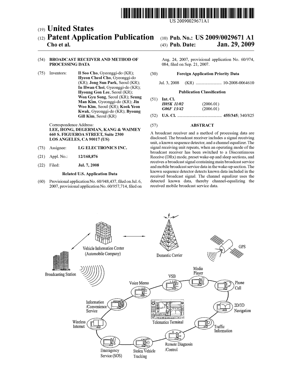 BROADCAST RECEIVER AND METHOD OF PROCESSING DATA - diagram, schematic, and image 01