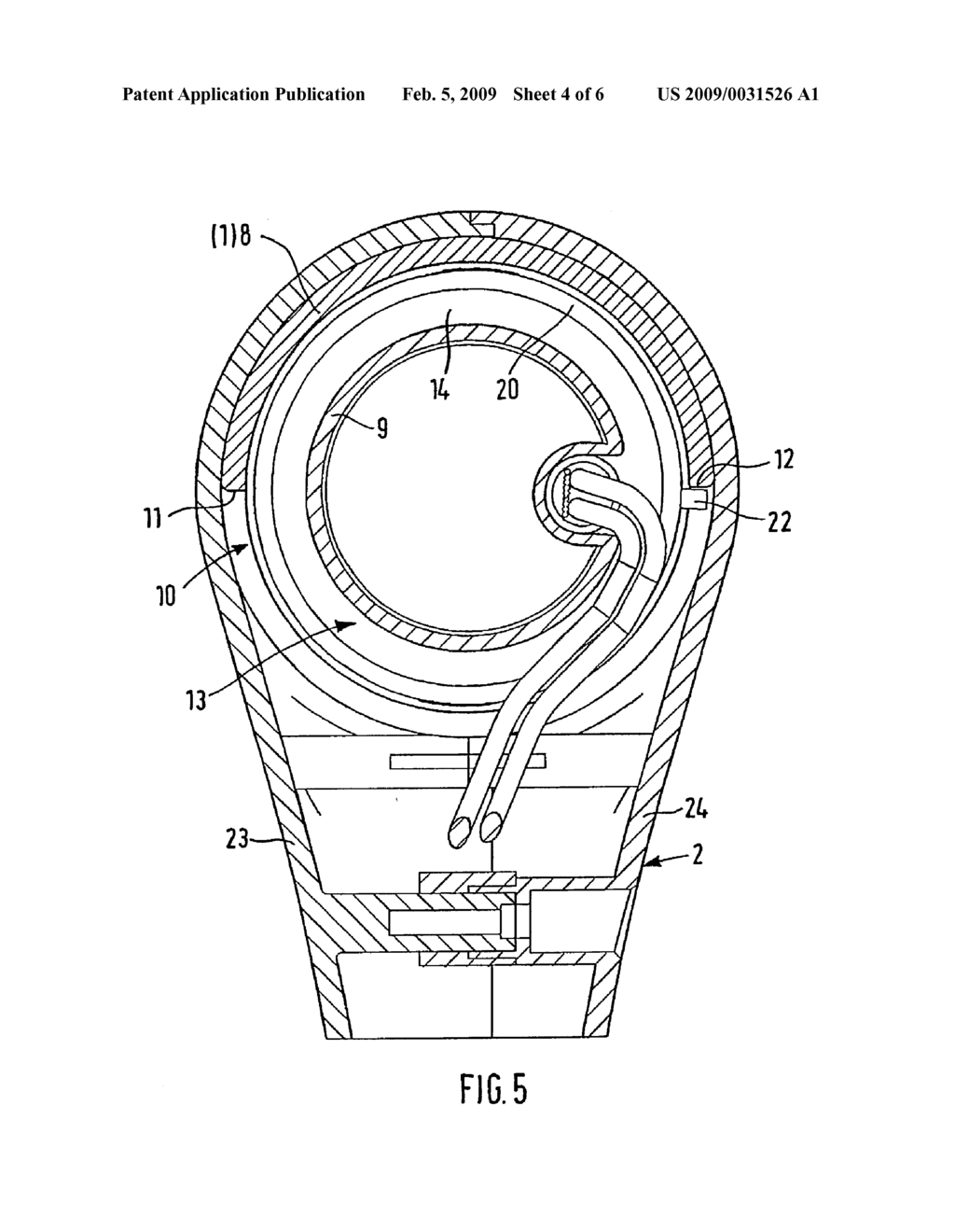 Handle arrangement on a vacuum cleaner hose - diagram, schematic, and image 05