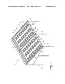 Outdoor awning with panels for using solar energy diagram and image