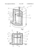 Inspection fixture for the simultaneous admission of a disk-shaped test specimen with a search gas and a mechanical load as well as pertinent testing method diagram and image