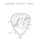 Pick for playing a non-bowed stringed instrument diagram and image