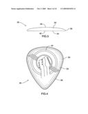 Pick for playing a non-bowed stringed instrument diagram and image