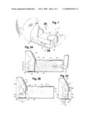 ONE-PIECE, FOLDABLE MASK AND HOLDING CHAMBER FOR USE WITH AEROSOLIZED MEDICATIONS diagram and image