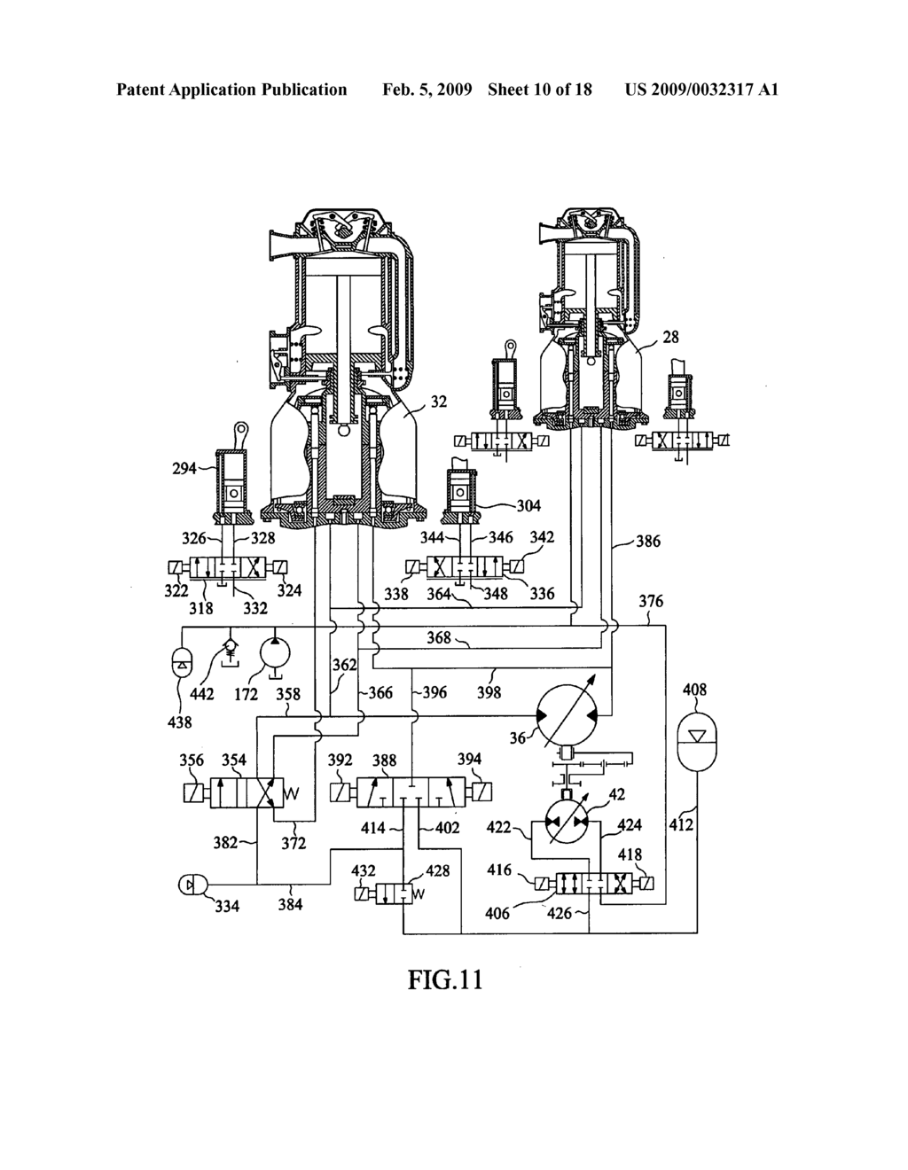 Superefficient hydraulic hybrid powertrain and method of operation - diagram, schematic, and image 11