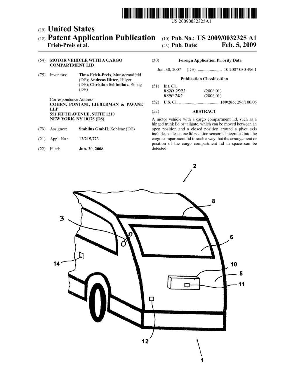 Motor vehicle with a cargo compartment lid - diagram, schematic, and image 01