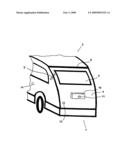 Motor vehicle with a cargo compartment lid diagram and image