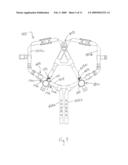 Suspension trauma relief strap assembly for use with a full body harness diagram and image