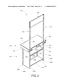 Demountable Display Module Which is Stored in the Form of a Briefcase and Production Method Thereof diagram and image