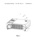 Height Adjustment Device Adapted in a Projection Apparatus and Projection Apparatus Comprising the Height Adjustment Device diagram and image