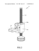 Height Adjustment Device Adapted in a Projection Apparatus and Projection Apparatus Comprising the Height Adjustment Device diagram and image