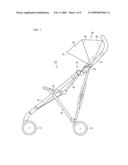 Canopied foldable baby carriage diagram and image